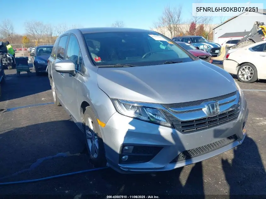 5FNRL6H50KB074251 2019 Honda Odyssey Ex