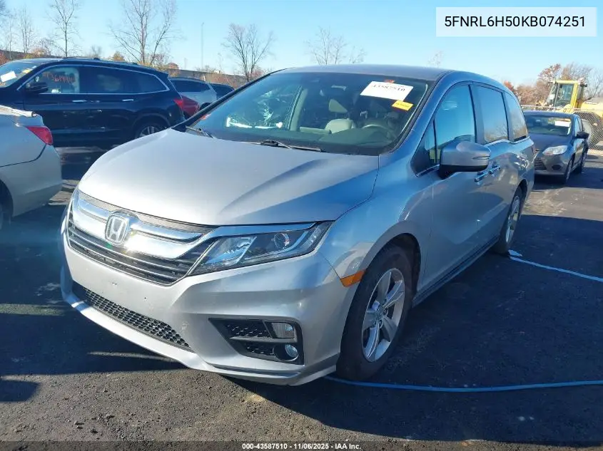 5FNRL6H50KB074251 2019 Honda Odyssey Ex