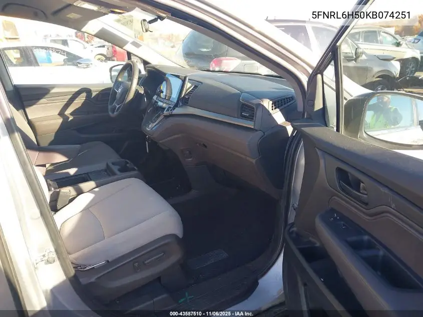 5FNRL6H50KB074251 2019 Honda Odyssey Ex