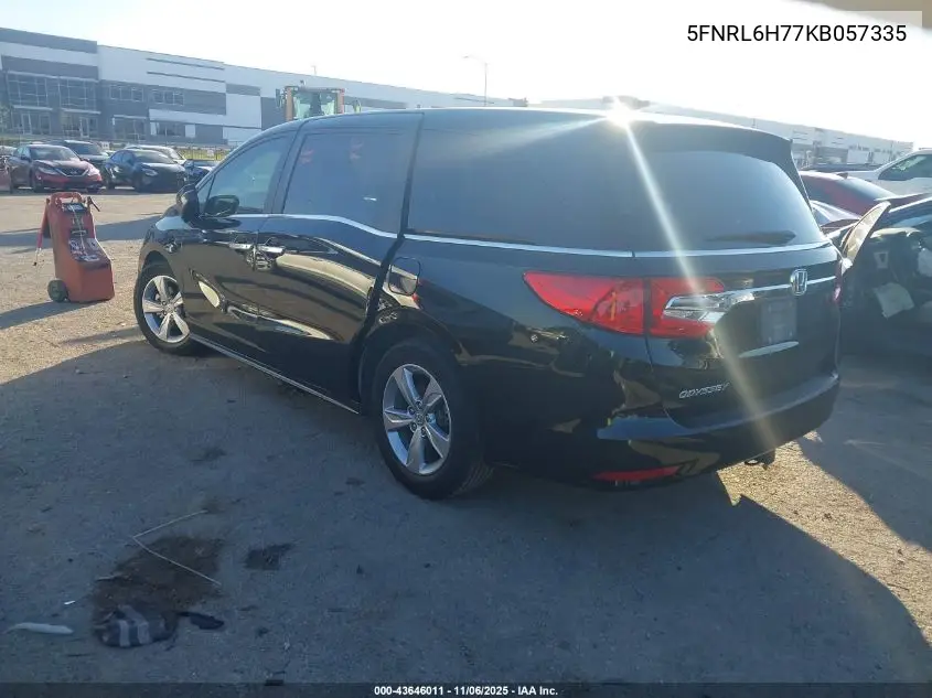 5FNRL6H77KB057335 2019 Honda Odyssey Ex-L