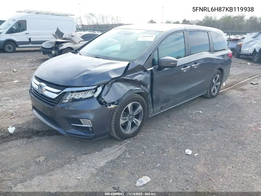 5FNRL6H87KB119938 2019 Honda Odyssey Touring