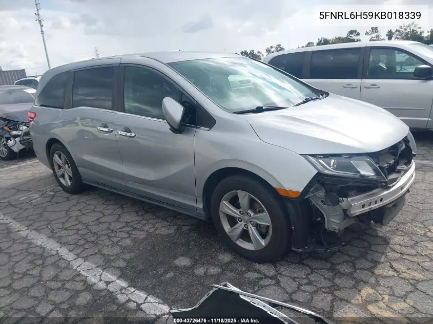 5FNRL6H59KB018339 2019 Honda Odyssey Ex