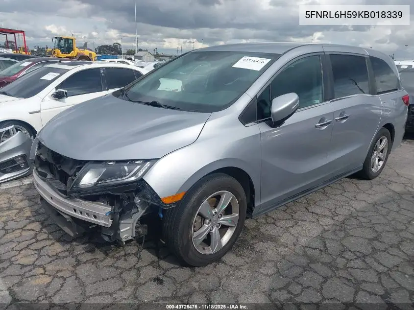 5FNRL6H59KB018339 2019 Honda Odyssey Ex