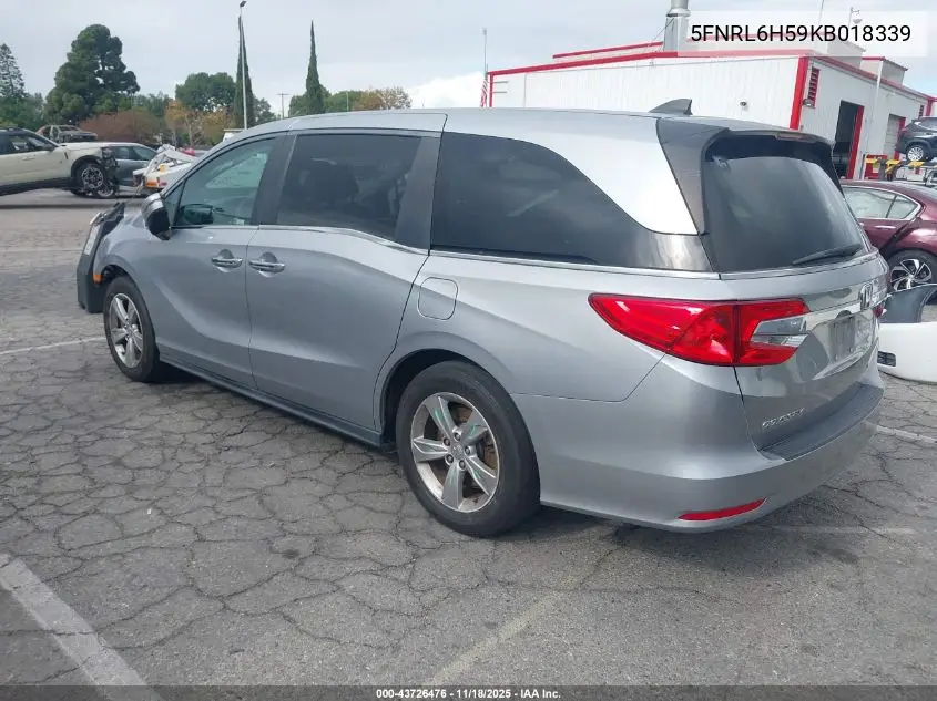 5FNRL6H59KB018339 2019 Honda Odyssey Ex