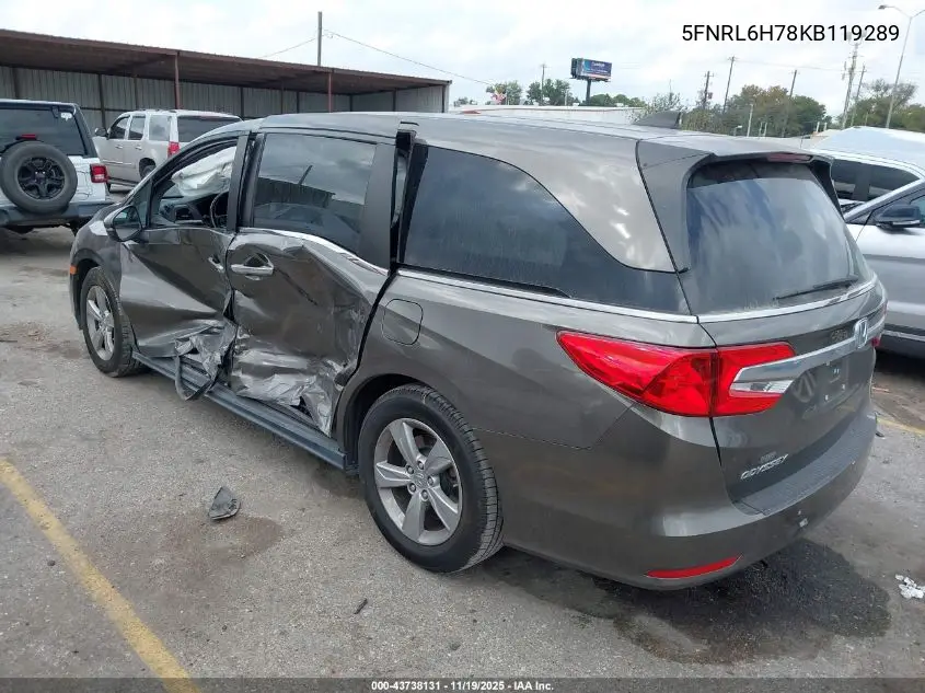 5FNRL6H78KB119289 2019 Honda Odyssey Ex-L