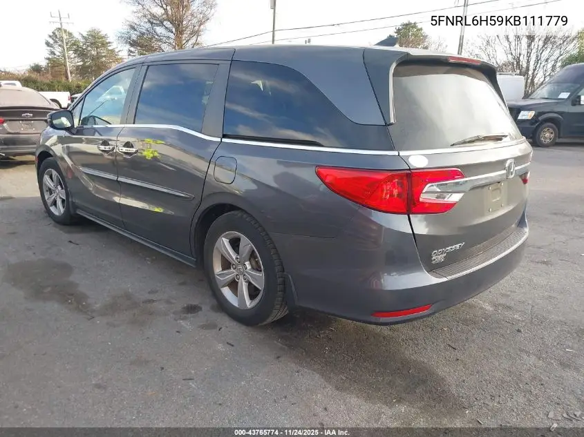 5FNRL6H59KB111779 2019 Honda Odyssey Ex