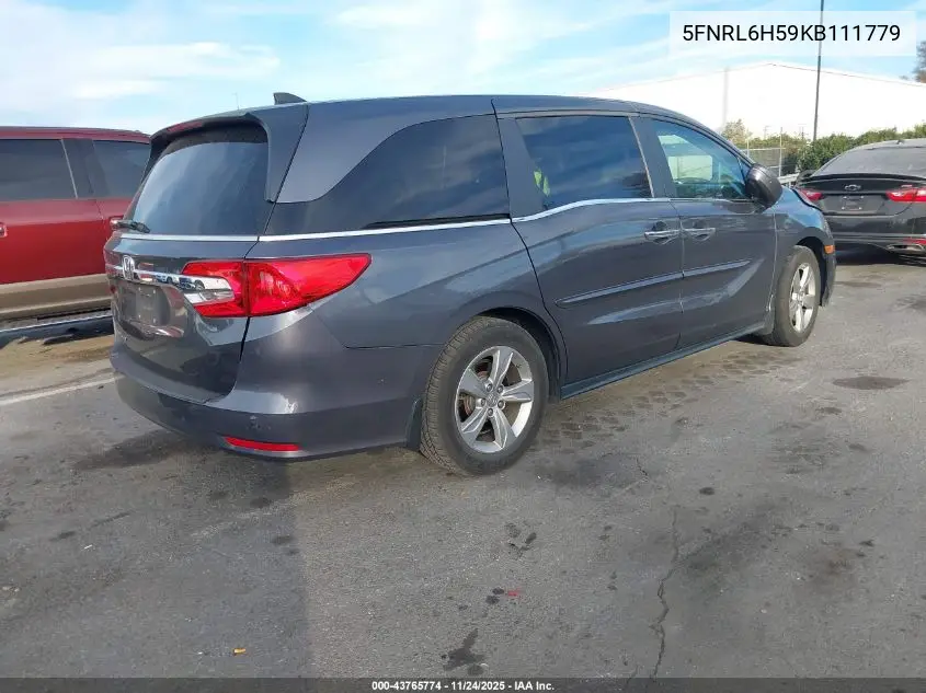 5FNRL6H59KB111779 2019 Honda Odyssey Ex