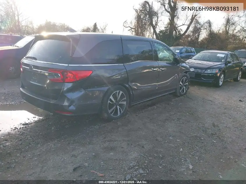 5FNRL6H98KB093181 2019 Honda Odyssey Elite