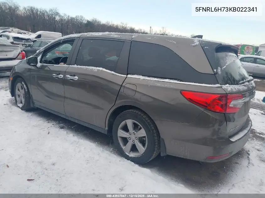 5FNRL6H73KB022341 2019 Honda Odyssey Ex-L