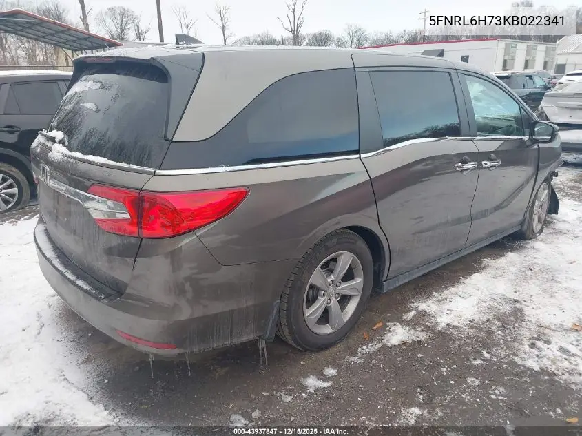 5FNRL6H73KB022341 2019 Honda Odyssey Ex-L