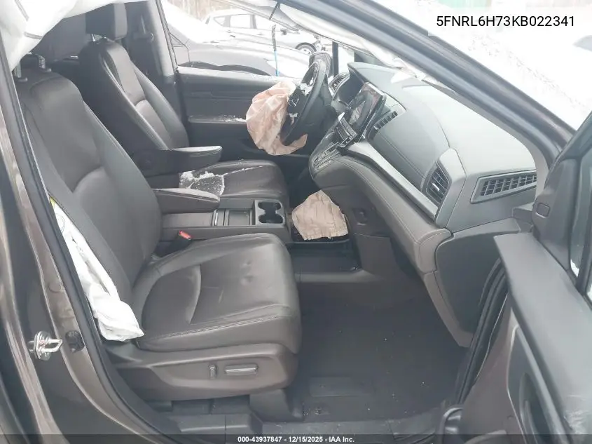 5FNRL6H73KB022341 2019 Honda Odyssey Ex-L