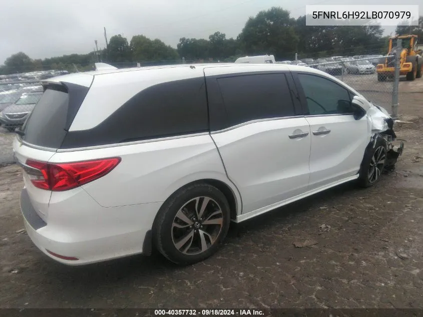 5FNRL6H92LB070979 2020 Honda Odyssey Elite