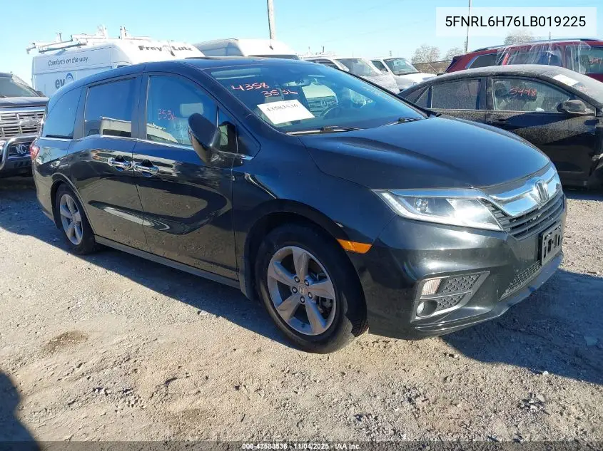 5FNRL6H76LB019225 2020 Honda Odyssey Ex-L/Ex-L W/Navi Res
