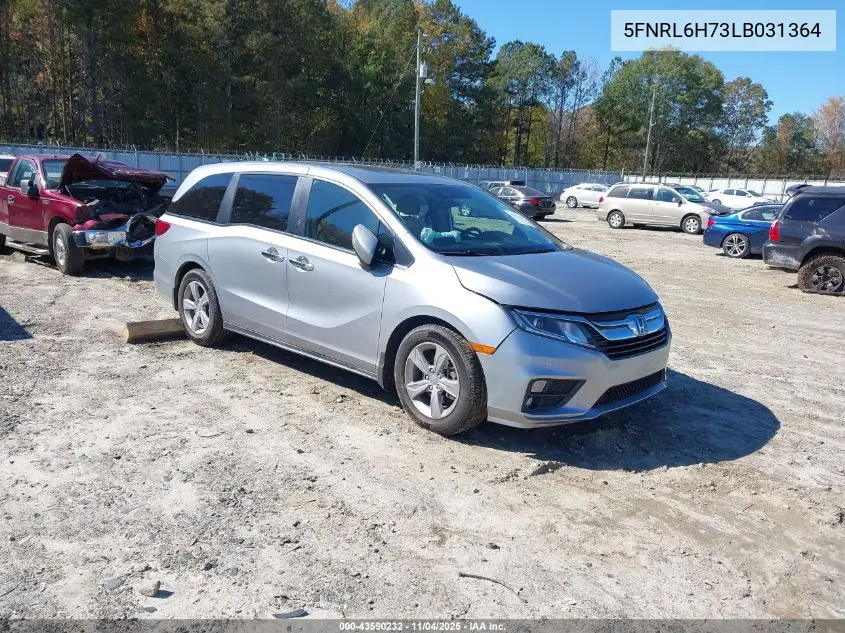 5FNRL6H73LB031364 2020 Honda Odyssey Ex-L/Ex-L W/Navi Res