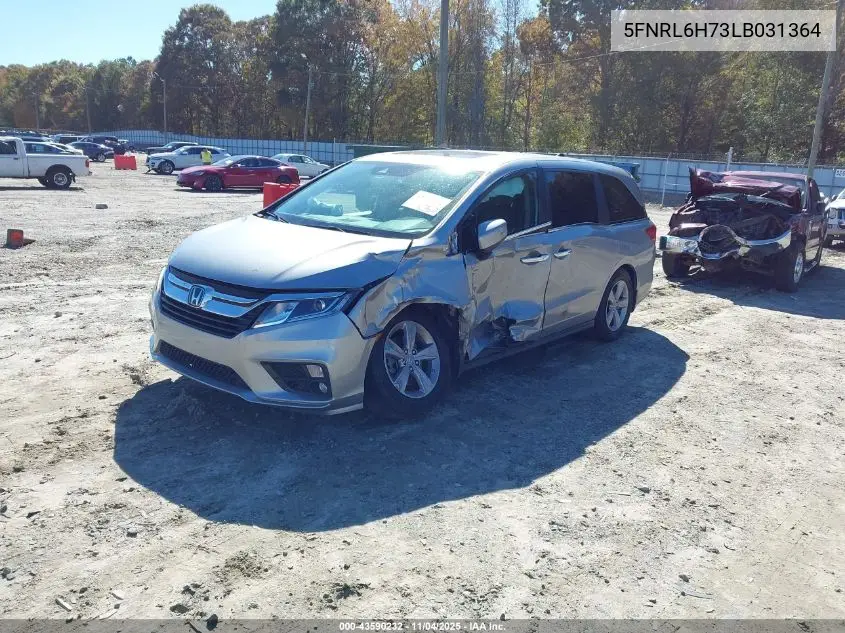 5FNRL6H73LB031364 2020 Honda Odyssey Ex-L/Ex-L W/Navi Res