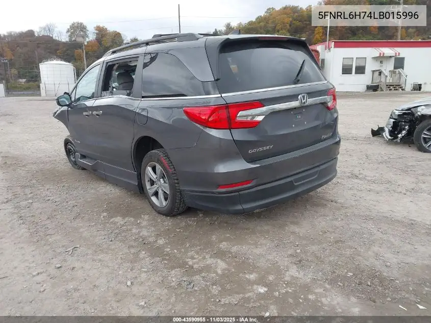 5FNRL6H74LB015996 2020 Honda Odyssey Ex-L/Ex-L W/Navi Res