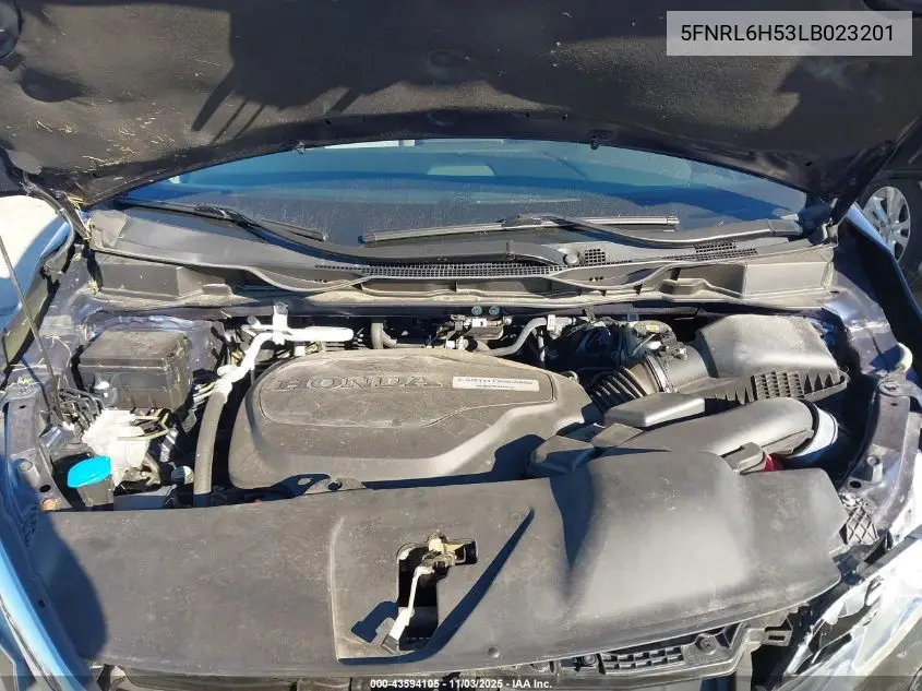 5FNRL6H53LB023201 2020 Honda Odyssey Ex