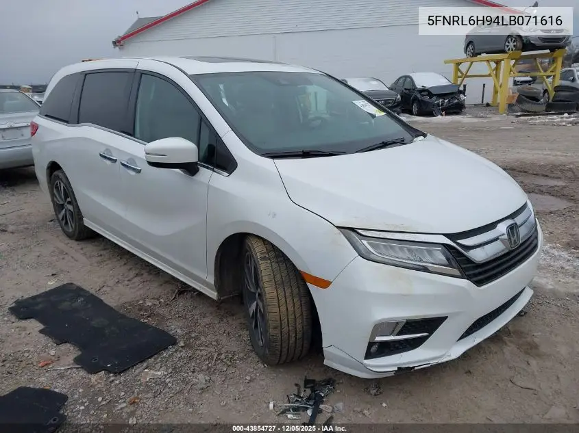 5FNRL6H94LB071616 2020 Honda Odyssey Elite