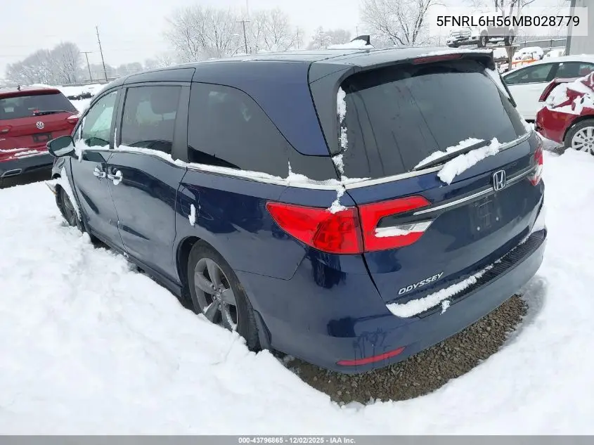 5FNRL6H56MB028779 2021 Honda Odyssey Ex