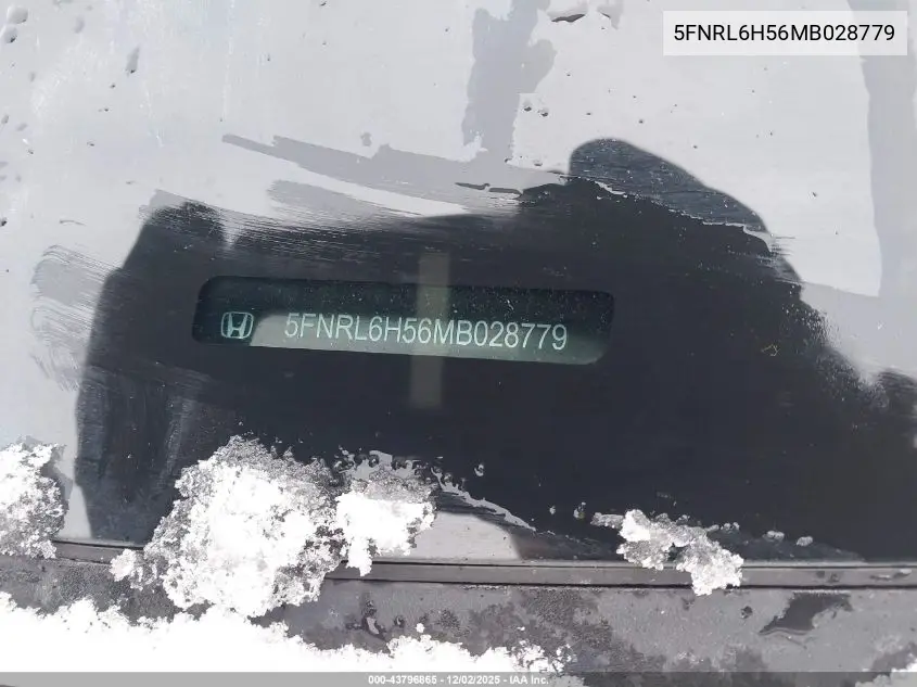 5FNRL6H56MB028779 2021 Honda Odyssey Ex