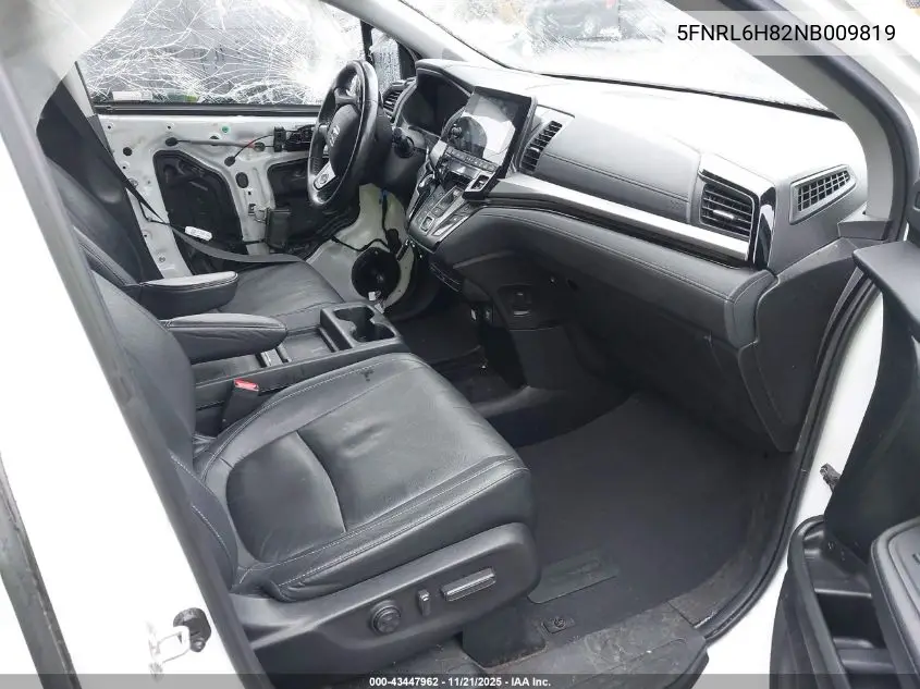 5FNRL6H82NB009819 2022 Honda Odyssey Touring
