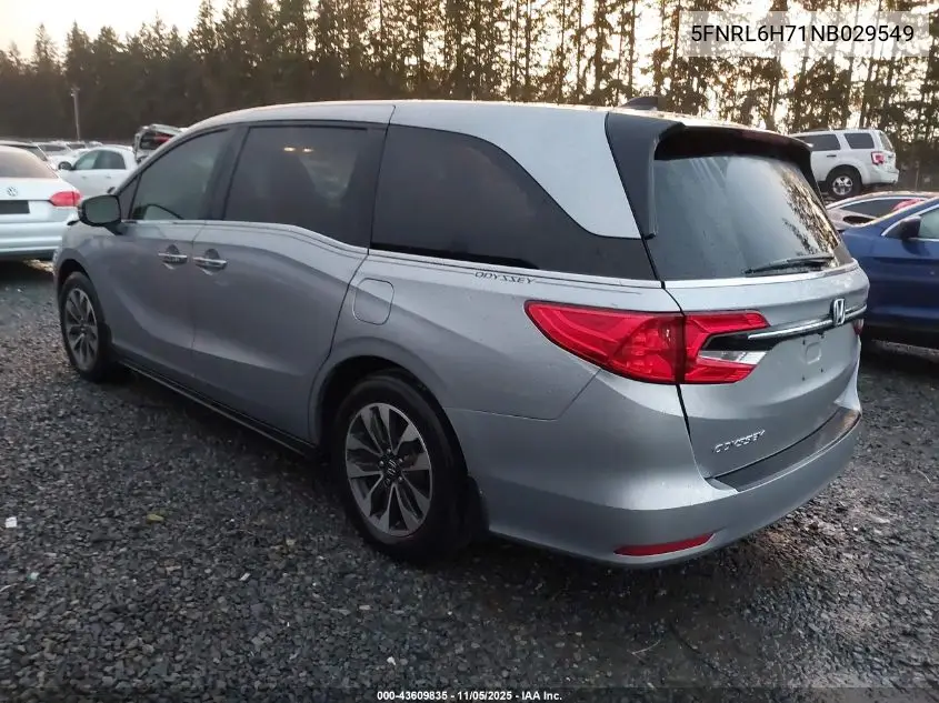 5FNRL6H71NB029549 2022 Honda Odyssey Ex-L