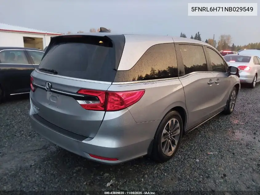 5FNRL6H71NB029549 2022 Honda Odyssey Ex-L