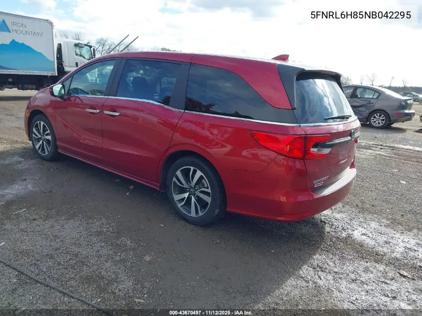 5FNRL6H85NB042295 2022 Honda Odyssey Touring