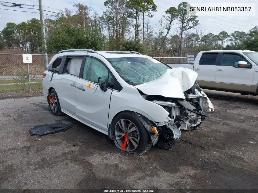 5FNRL6H81NB053357 2022 Honda Odyssey Touring
