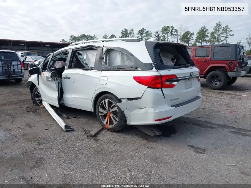 5FNRL6H81NB053357 2022 Honda Odyssey Touring
