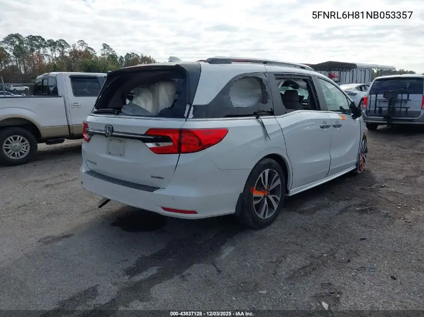 5FNRL6H81NB053357 2022 Honda Odyssey Touring
