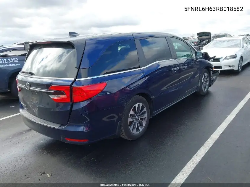 5FNRL6H63RB018582 2024 Honda Odyssey Ex-L