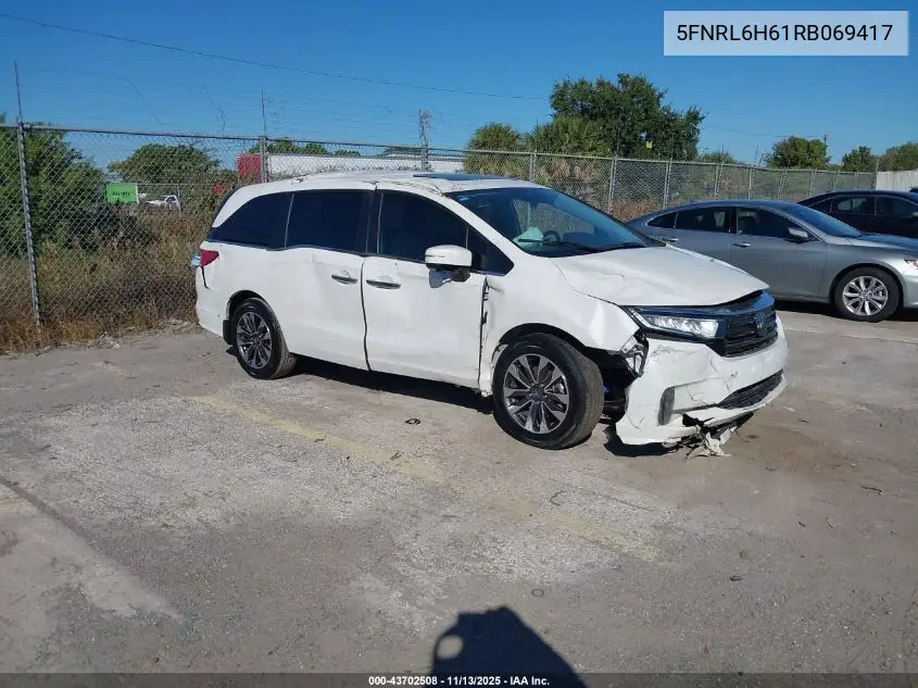 5FNRL6H61RB069417 2024 Honda Odyssey Ex-L
