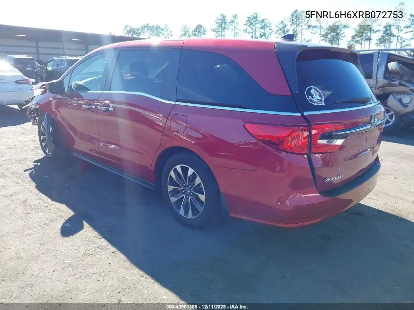 5FNRL6H6XRB072753 2024 Honda Odyssey Ex-L