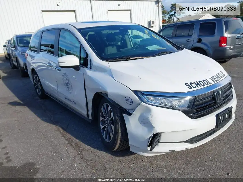 5FNRL6H60RB070333 2024 Honda Odyssey Ex-L