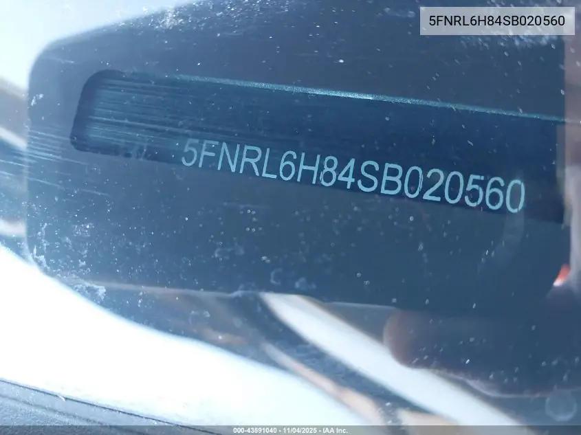 5FNRL6H84SB020560 2025 Honda Odyssey Touring