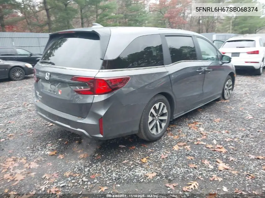 5FNRL6H67SB068374 2025 Honda Odyssey Ex-L