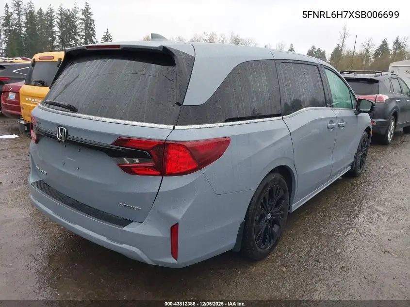 5FNRL6H7XSB006699 2025 Honda Odyssey Sport-L