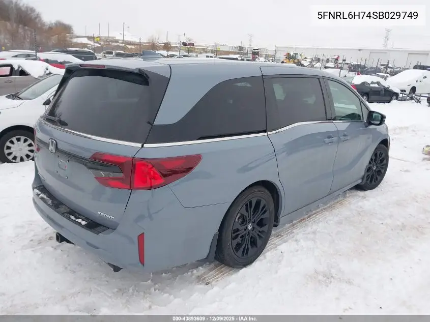 5FNRL6H74SB029749 2025 Honda Odyssey Sport-L
