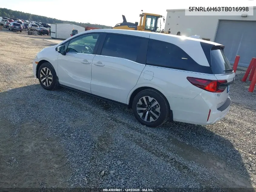 5FNRL6H63TB016998 2026 Honda Odyssey Ex-L