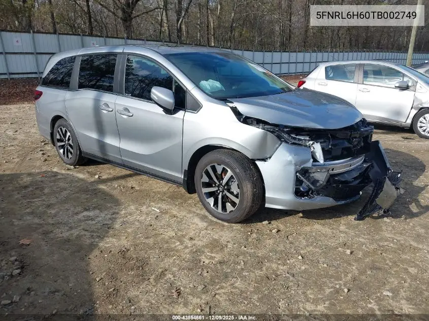 5FNRL6H60TB002749 2026 Honda Odyssey Ex-L