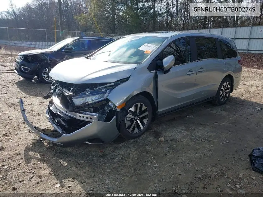 5FNRL6H60TB002749 2026 Honda Odyssey Ex-L