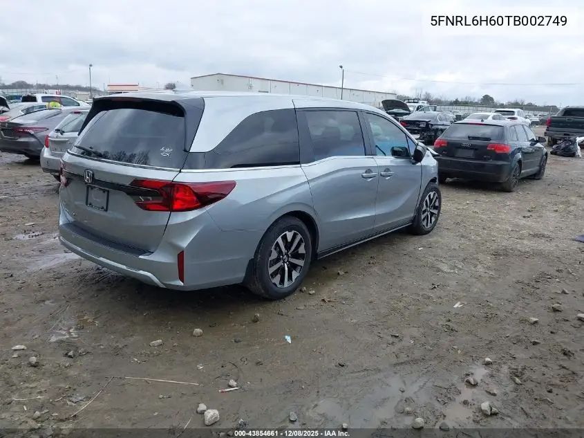 5FNRL6H60TB002749 2026 Honda Odyssey Ex-L