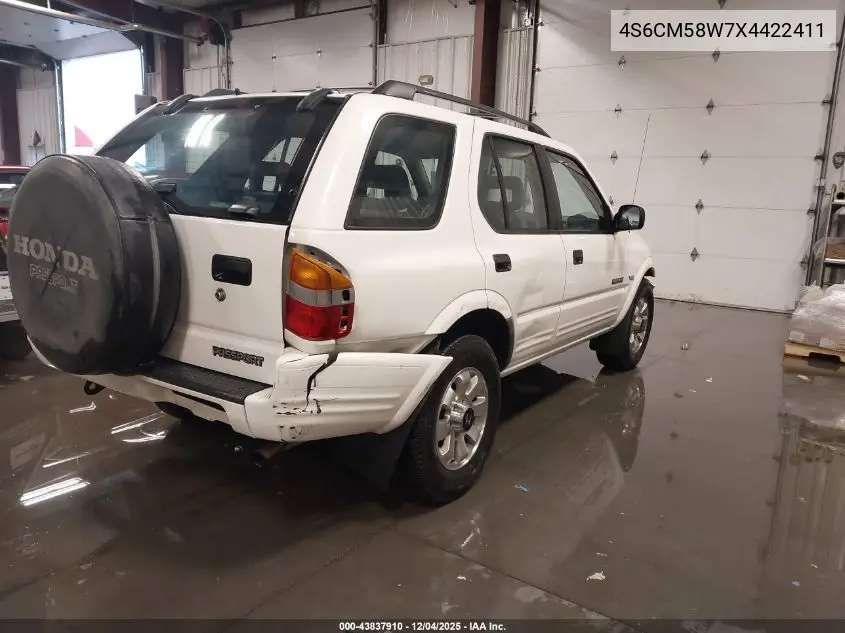 4S6CM58W7X4422411 1999 Honda Passport Ex/Lx