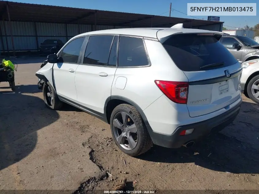 5FNYF7H21MB013475 2021 Honda Passport 2Wd Sport