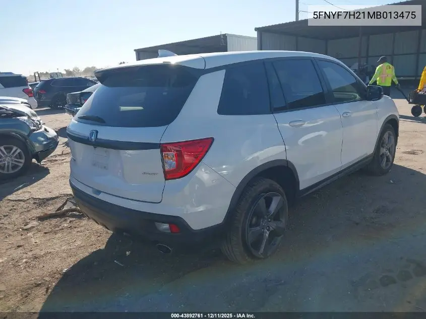 5FNYF7H21MB013475 2021 Honda Passport 2Wd Sport