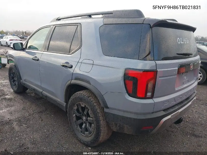 5FNYF9H86TB021831 2026 Honda Passport Awd Trailsport Elite/Awd Trailsport Elite Blackout