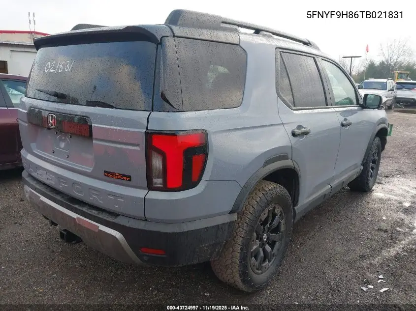5FNYF9H86TB021831 2026 Honda Passport Awd Trailsport Elite/Awd Trailsport Elite Blackout