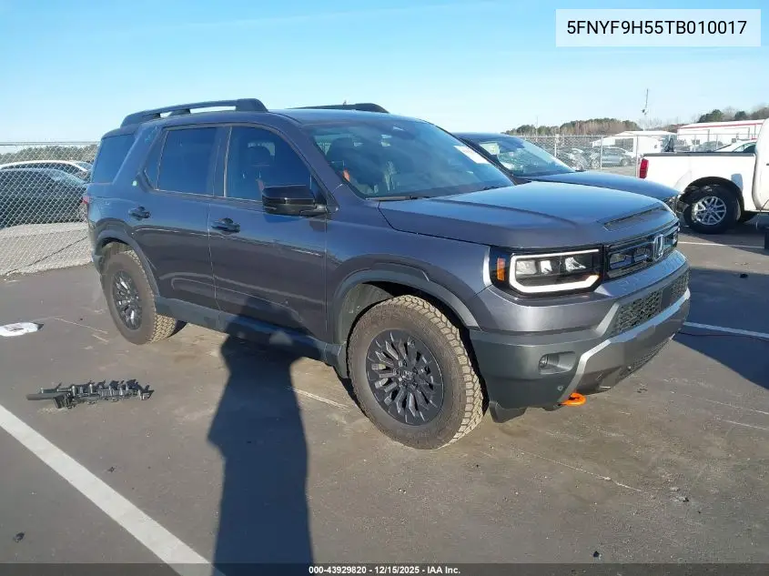 5FNYF9H55TB010017 2026 Honda Passport Awd Trailsport/Awd Trailsport Blackout