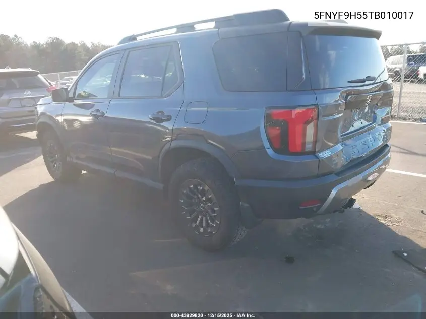 5FNYF9H55TB010017 2026 Honda Passport Awd Trailsport/Awd Trailsport Blackout